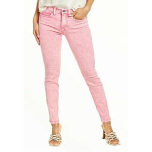 Veronica Beard‎ Women's Kate Skinny Acid Wash Pink High Rise Jeans Barbiecore 28